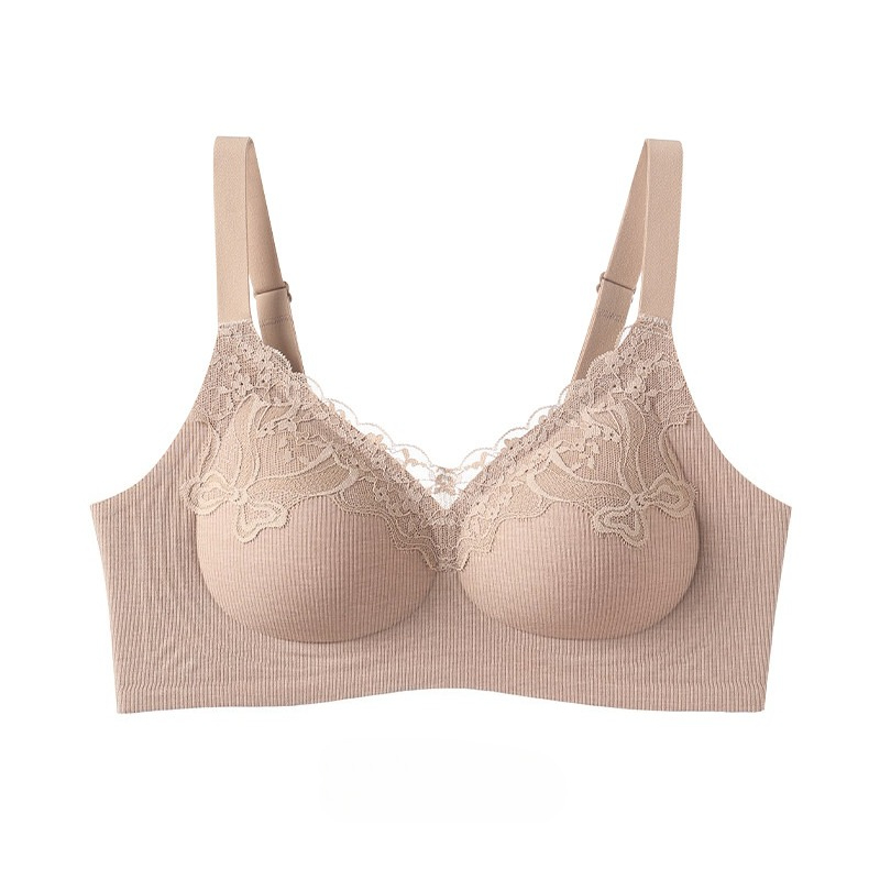 Women Fashion Ribbed Lace Bral - Lace Bralette Set recension och pris